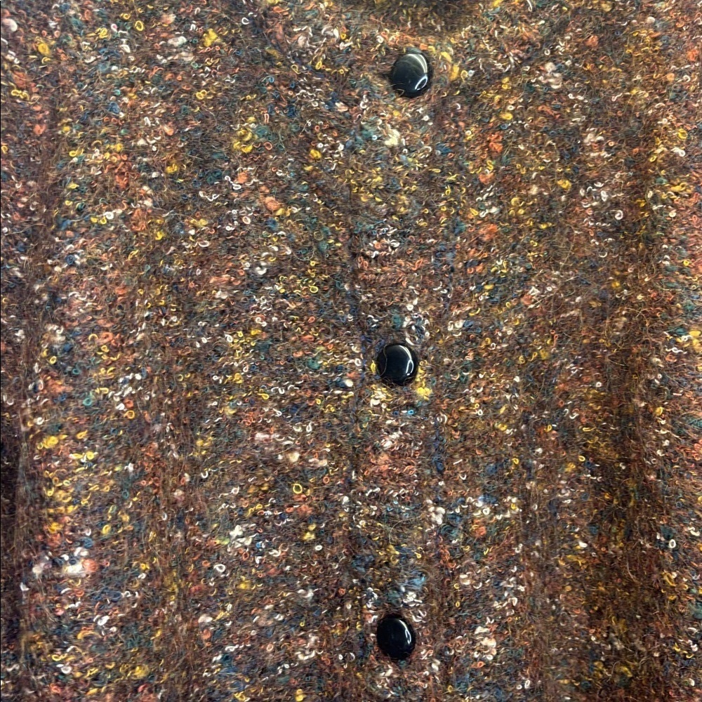Paul Et Duffier Vintage Brown  Mohair Blend Cardigan in Size Large - Picture 3 of 6